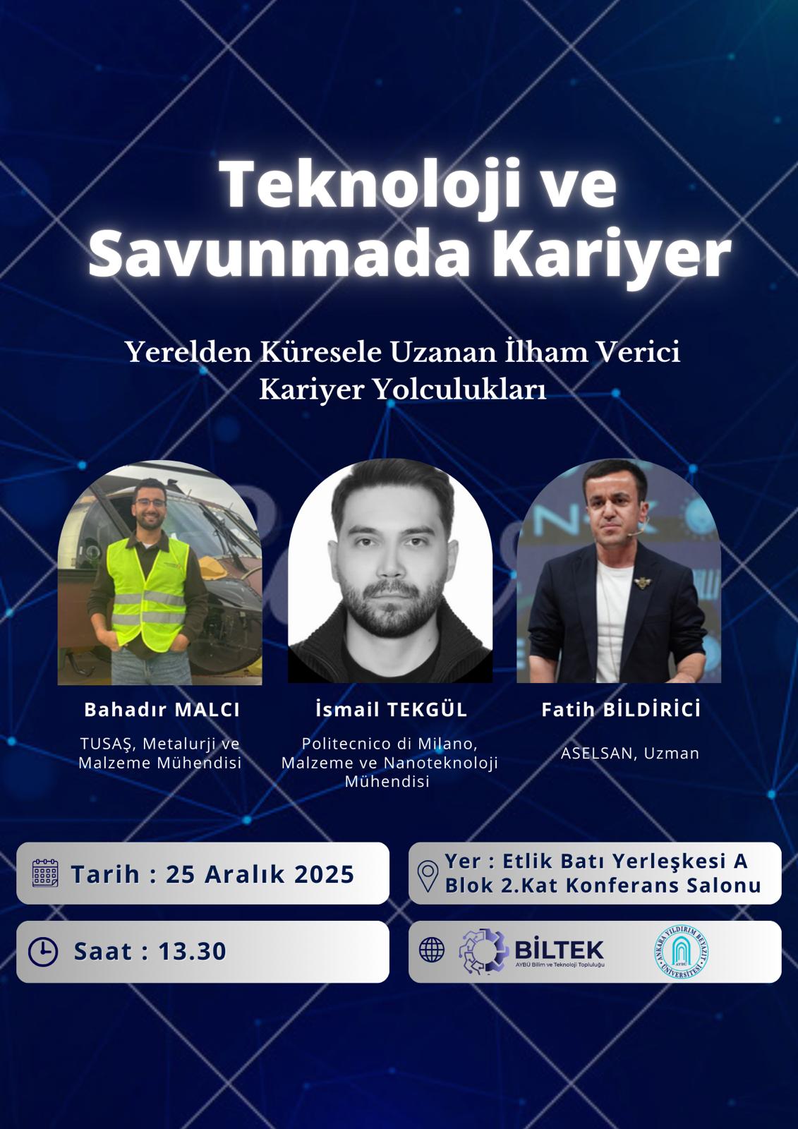 TEKNOLOJİ VE SAVUNMADA KARİYER